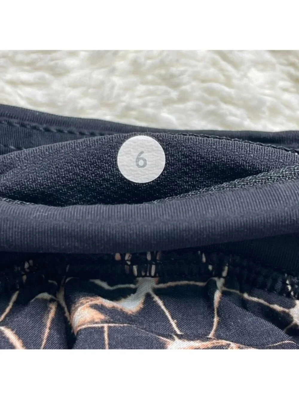 Lululemon Pace Rival Skirt II Sugar Crush Multi Black Tennis Golf Skort Size 6